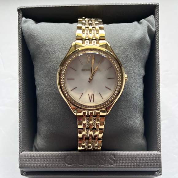 Michael Kor’s Gold-Tone watch with rhinestone embellishment. - Picture 3 of 5